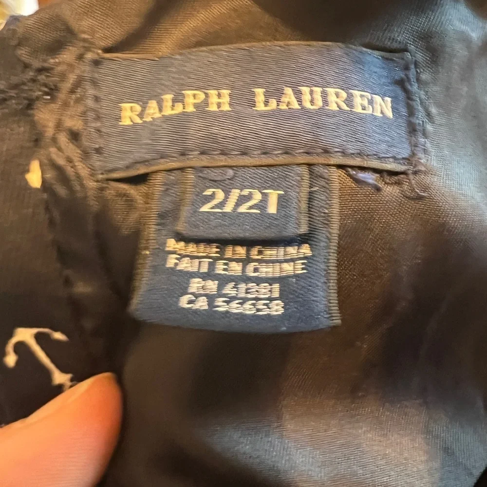 Ralph Lauren- blue label-Navy Dress with Yellow Bow2T